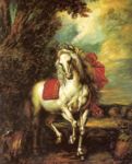 Cavallo bianco nel bosco (Arione) - 1948  Olio su tela, 50x40  - Galleria Nazionale d'Arte Moderna, Roma